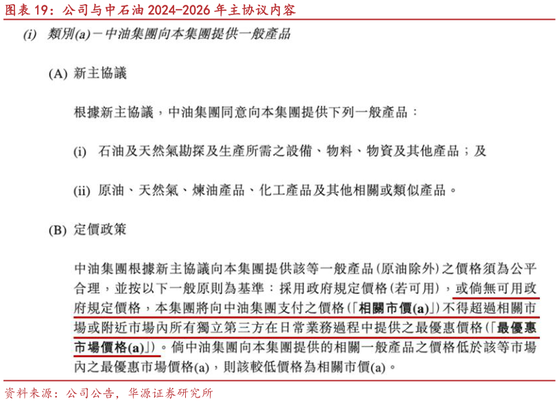 如何看待公司与中石油 2024-2026 年主协议内容