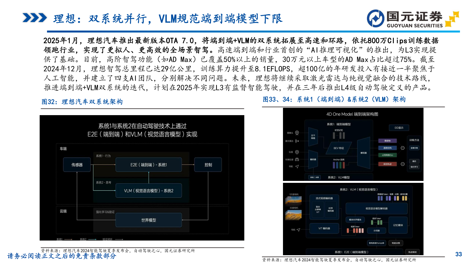 各位网友请教一下理想：双系统并行，VLM规范端到端模型下限