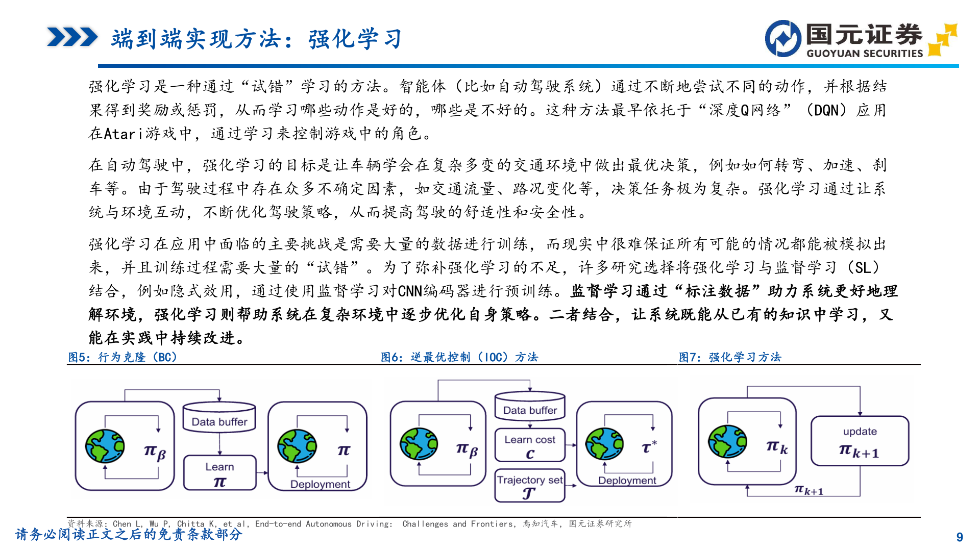 谁知道端到端实现方法：强化学习