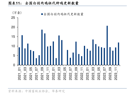 怎样理解全国白羽肉鸡祖代种鸡更新数量?