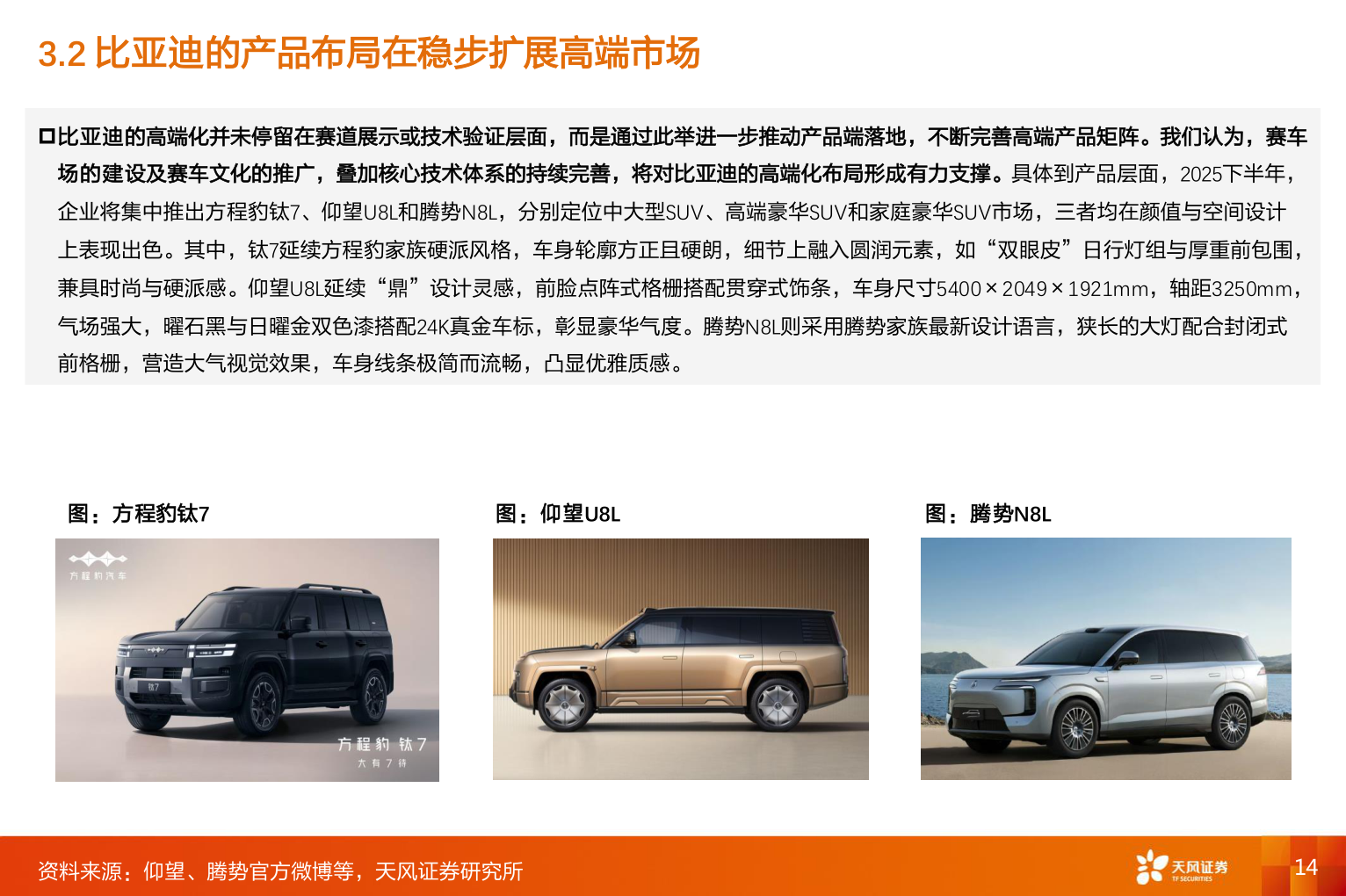 谁知道3.2 比亚迪的产品布局在稳步扩展高端市场