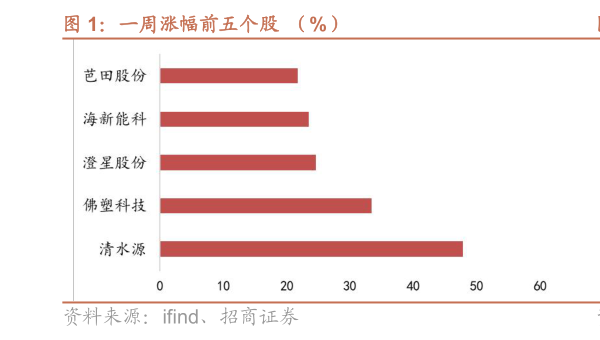 想关注一下一周涨幅前五个股 （%）?
