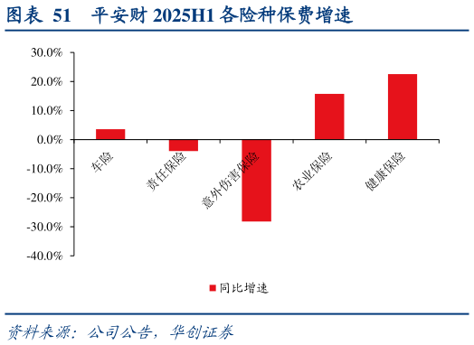 谁知道平安财 2025H1 各险种保费增速
