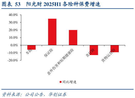 如何解释阳光财 2025H1 各险种保费增速