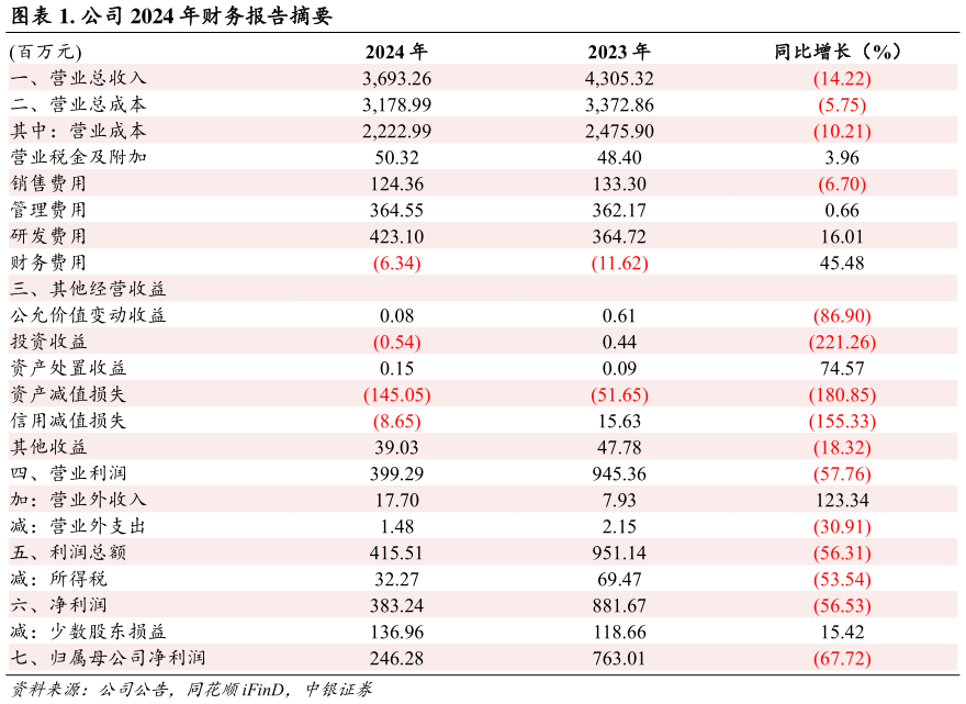 一起讨论下. 公司 2024 年财务报告摘要?