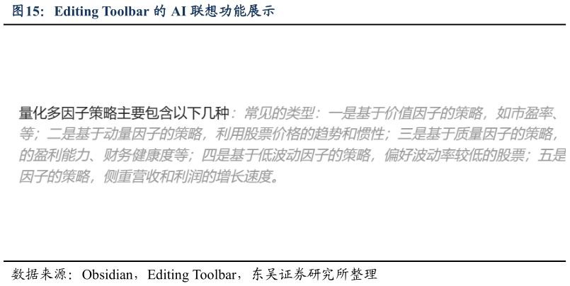 咨询大家Editing Toolbar 的 AI 联想功能展示