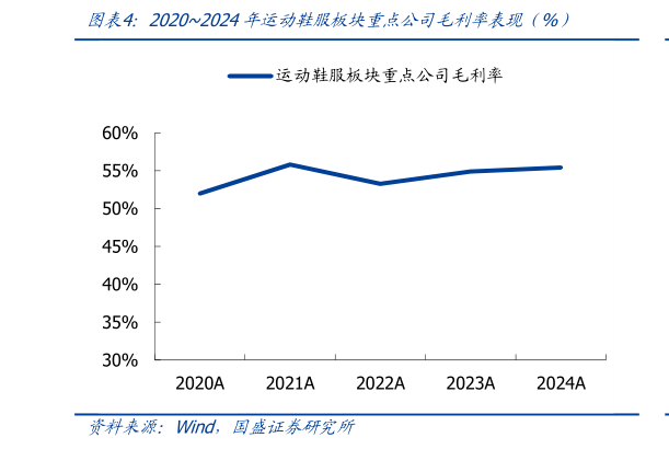 如何了解20202024年运动鞋服板块重点公司毛利率表现（%）