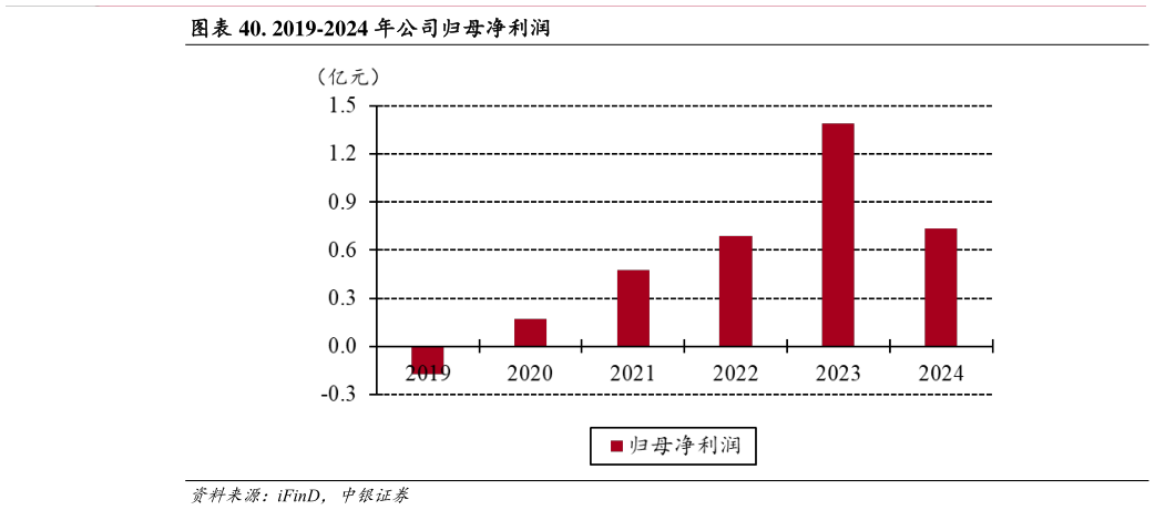请问一下. 2019-2024 年公司归母净利润