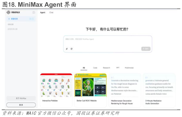 各位网友请教一下.MiniMax Agent 界面