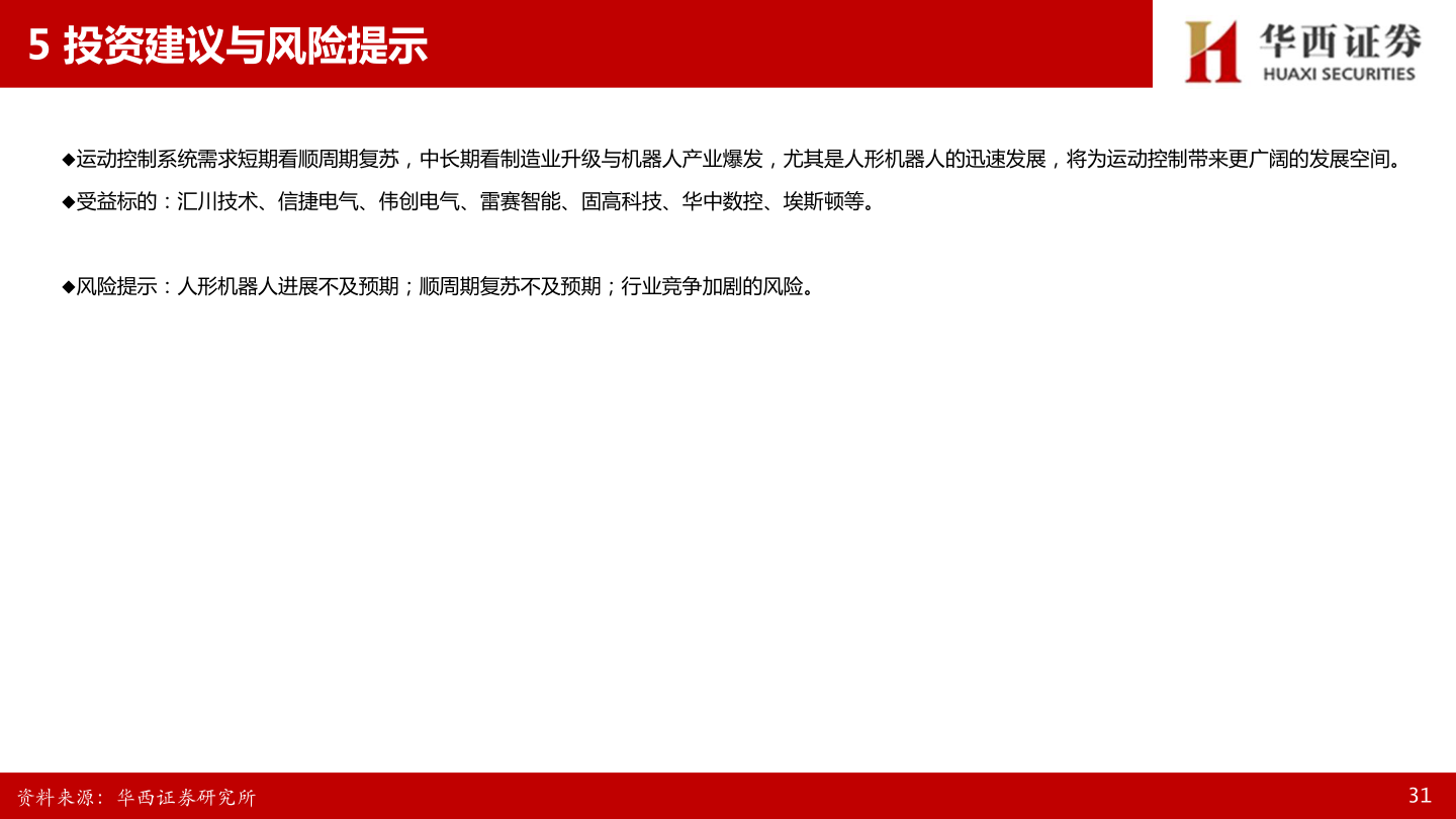 咨询大家5 投资建议与风险提示