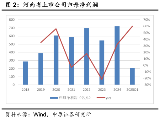 想问下各位网友河南省上市公司归母净利润