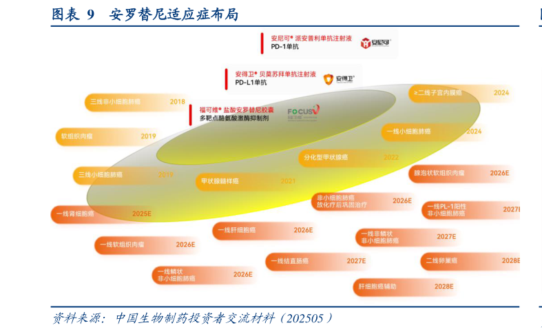 我想了解一下安罗替尼适应症布局?