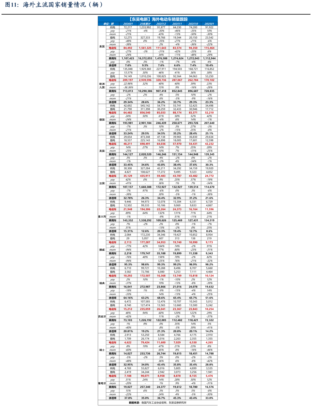 怎样理解海外主流国家销量情况（辆）