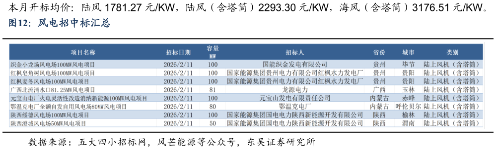 如何看待风电招中标汇总