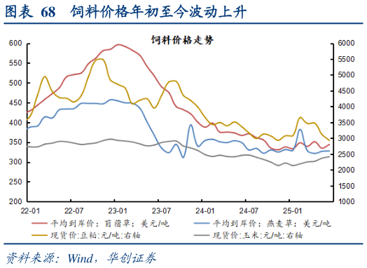 想关注一下饲料价格年初至今波动上升