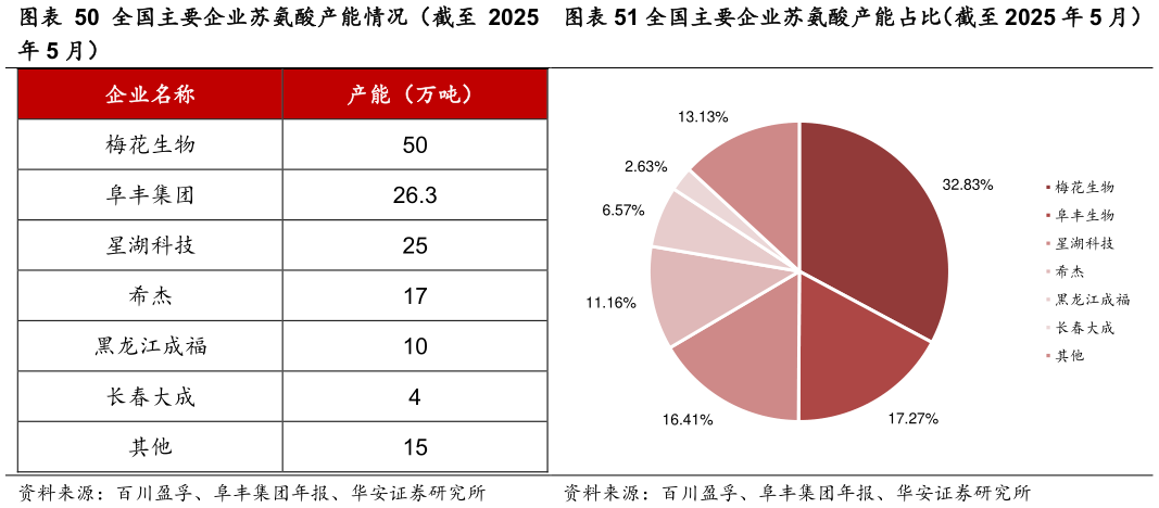 一起讨论下全国主要企业苏氨酸产能情况(截至 2025 全国主要企业苏氨酸产能占比(截至 2025 年 5 月)?