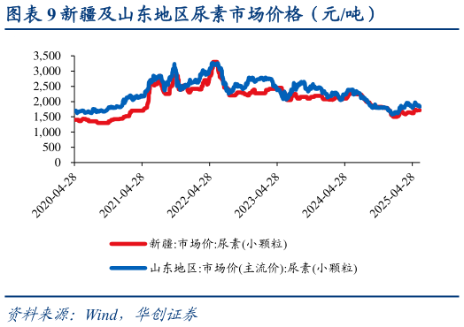 如何看待新疆及山东地区尿素市场价格（元吨）