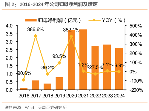 如何了解2016-2024 年公司归母净利润及增速