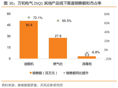 如何才能万和电气 25Q1 其他产品线下渠道销售额和市占率