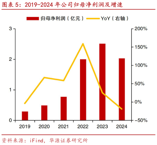 谁能回答2019-2024 年公司归母净利润及增速