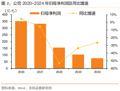 一起讨论下公司 2020-2024 年归母净利润及同比增速
