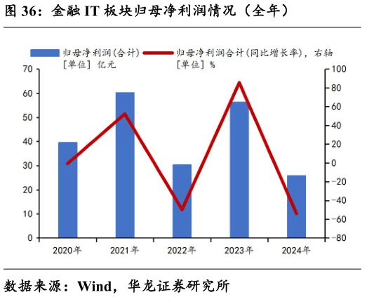 怎样理解金融 IT 板块归母净利润情况（全年）
