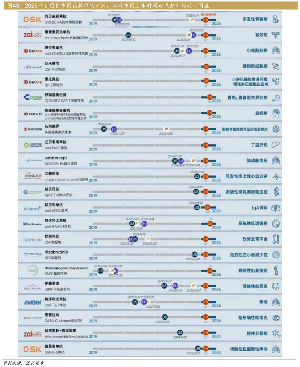 如何看待2026年有望在中国获批准的新药，以及中国上市时间与成熟市场的时间差