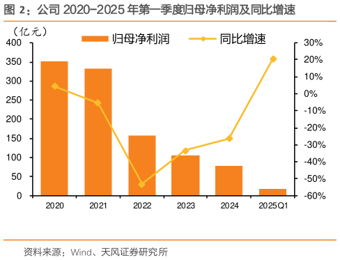 咨询下各位公司 2020-2025 年第一季度归母净利润及同比增速