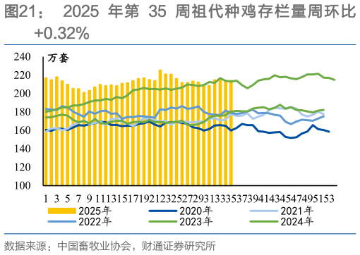 如何解释2025 年第 35 周祖代种鸡存栏量周环比
