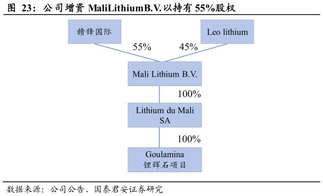 我想了解一下公司增资 MaliLithiumB.V.以持有 55%股权