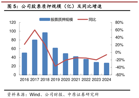 如何了解公司股票质押规模（亿）及同比增速