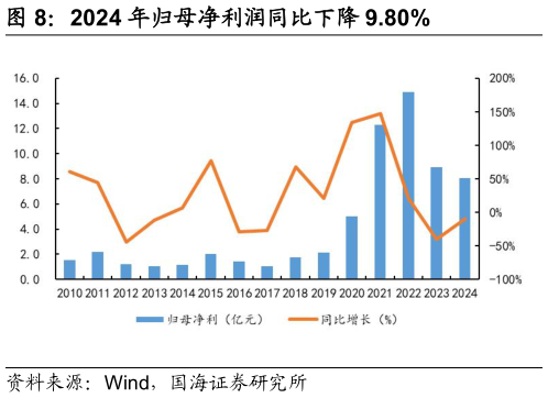 如何了解2024 年归母净利润同比下降 9.80%