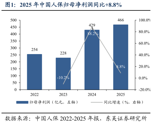 我想了解一下2025 年中国人保归母净利润同比8.8%