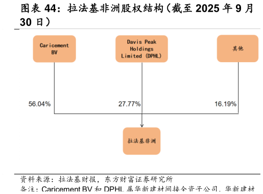 咨询大家拉法基非洲股权结构（截至 2025 年 9 月?