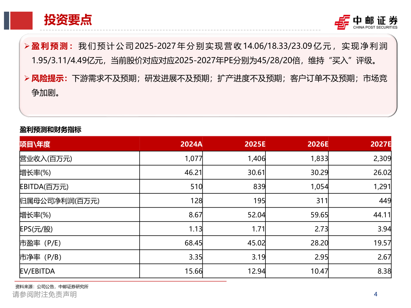 一起讨论下投资要点