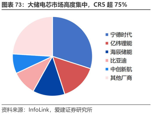 我想了解一下大储电芯市场高度集中，CR5 超 75%