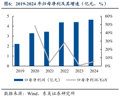 咨询大家2019-2024 年归母净利及其增速(亿元,%)?