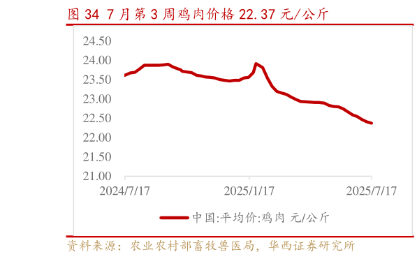如何了解7 月第 3 周鸡肉价格 22.37 元公斤?