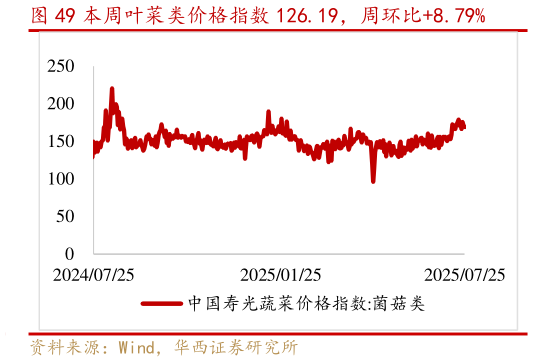 你知道本周叶菜类价格指数 126.19,周环比8.79%?