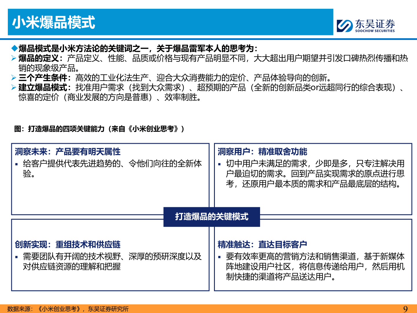 谁知道小米爆品模式