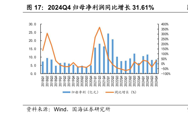 请问一下2024Q4 归母净利润同比增长 31.61%
