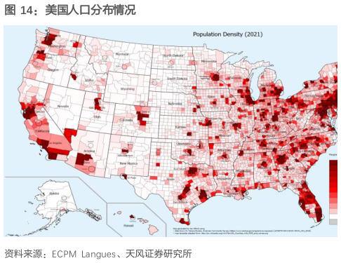 怎样理解美国人口分布情况