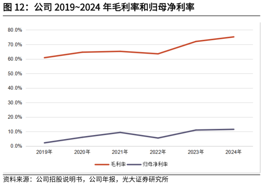 如何了解公司 20192024 年毛利率和归母净利率