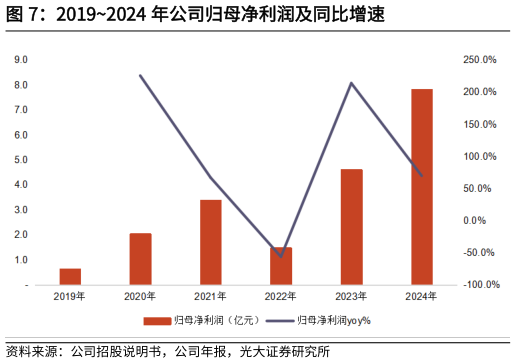 如何了解20192024 年公司归母净利润及同比增速