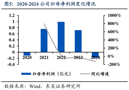 请问一下2020-2024 公司归母净利润变化情况