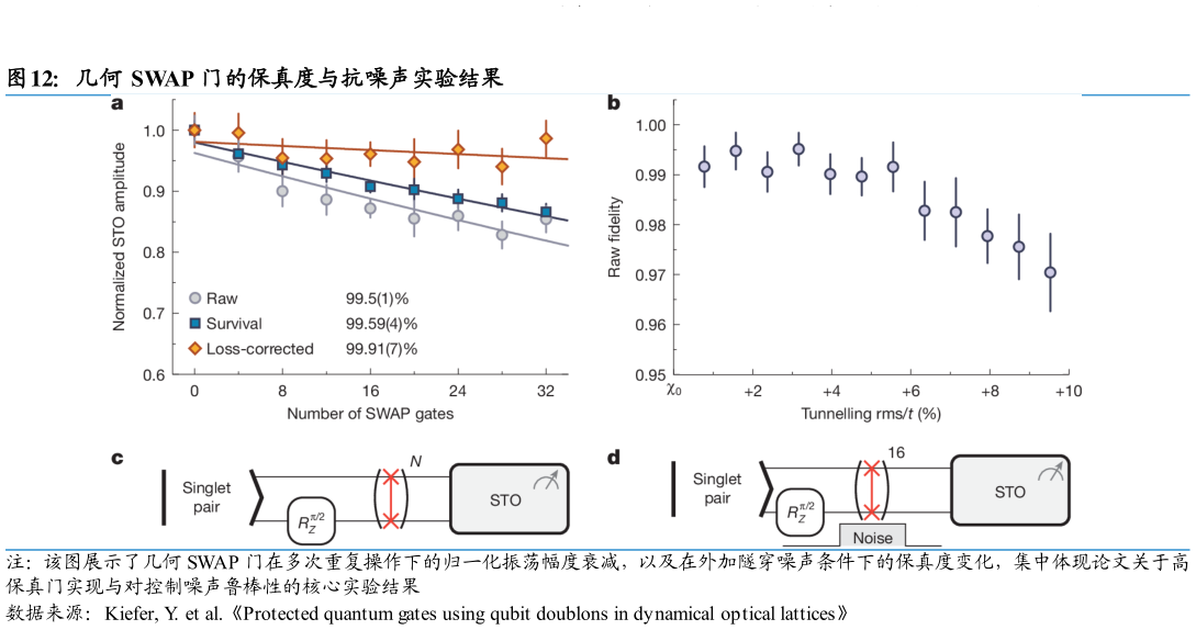 怎样理解几何 SWAP 门的保真度与抗噪声实验结果