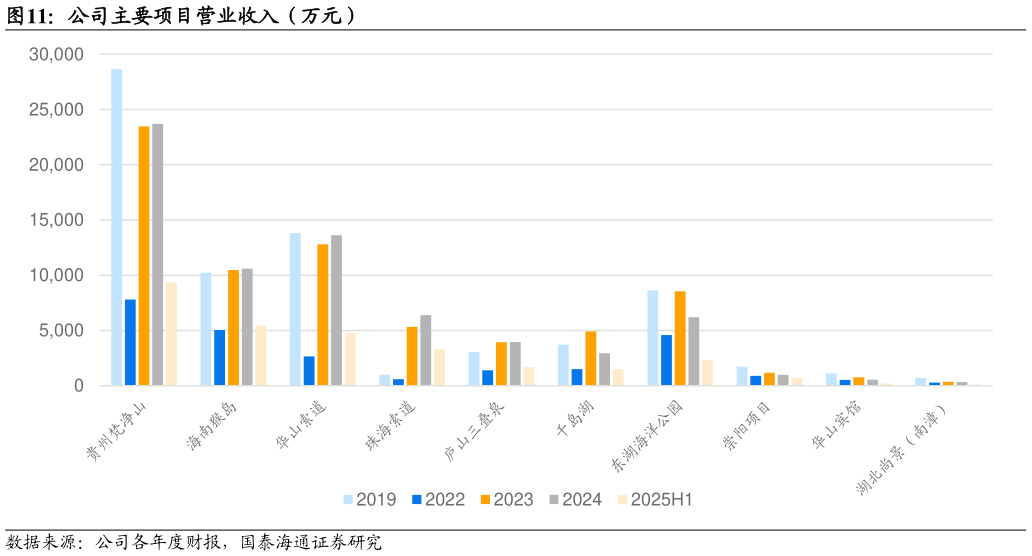 如何看待公司主要项目营业收入（万元）