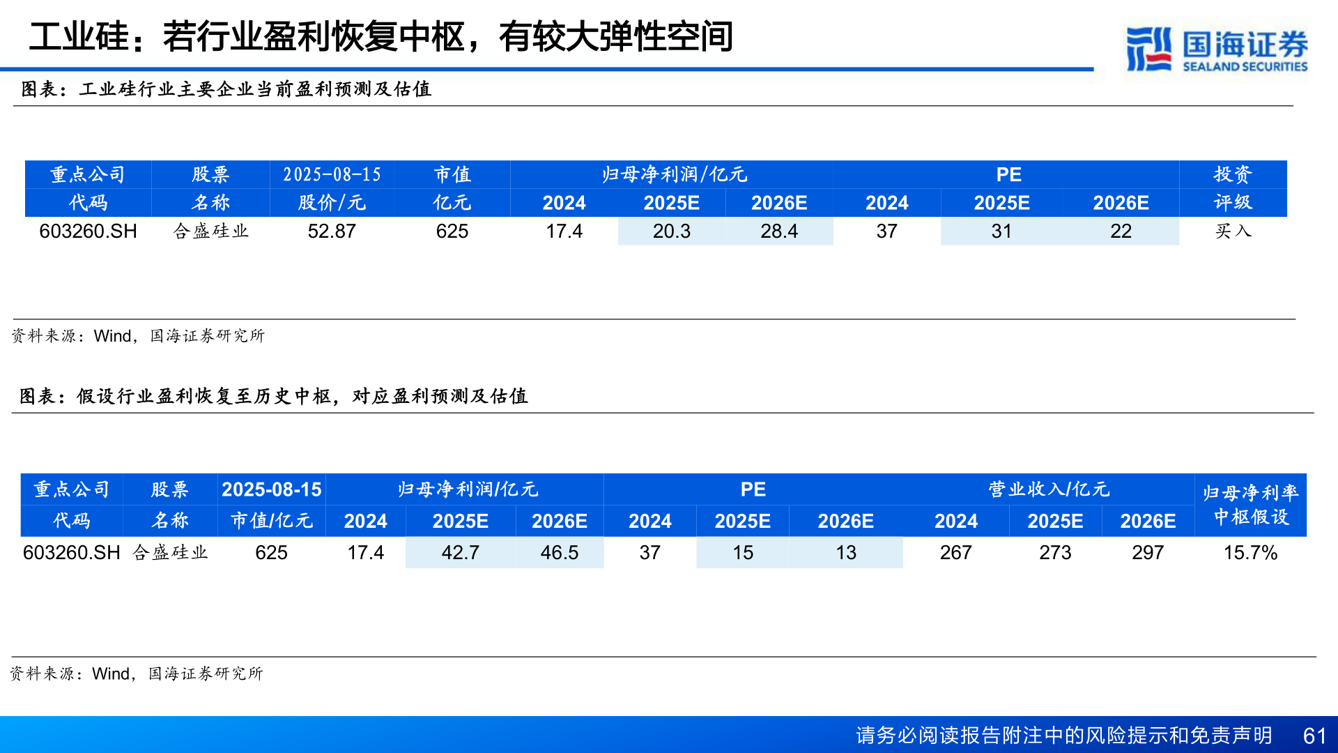 如何了解工业硅：若行业盈利恢复中枢，有较大弹性空间