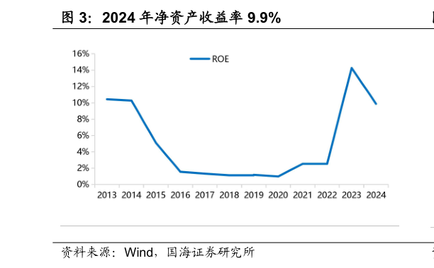 想问下各位网友2024 年净资产收益率 9.9%
