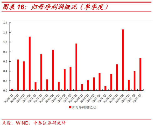想关注一下归母净利润概况（单季度）